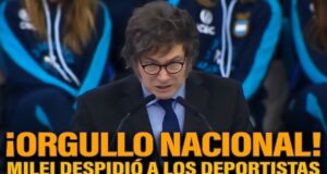 «Nunca imaginé ser Presidente”: Milei despidió a los atletas olímpicos y dejó una frase llamativa