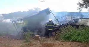 Investigan un posible incendio intencional en el dique Cabra Corral