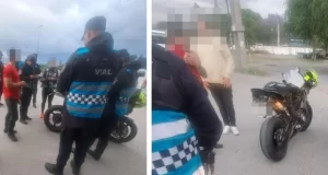 Dos motoqueros detenidos por correr picadas en la Avenida Banchik
