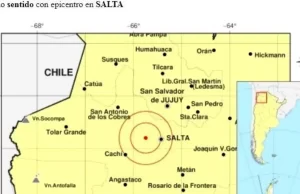 Un sismo de 3.3 grados sacudió el Valle de Lerma durante la medianoche