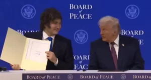 Milei firmó en Davos la adhesión argentina al Consejo de la Paz impulsado por Trump