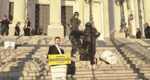 Detenidos frente al Congreso tras protesta por la Ley de Glaciares