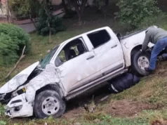 Impactante vuelco en Portezuelo: camioneta cayó a un barranco